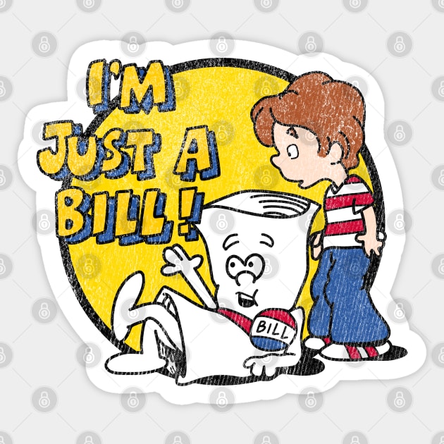 Vintage Just a bill Sticker by OniSide